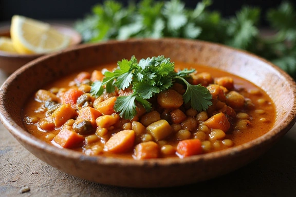 Curry di Lenticchie Rosse e Verdure